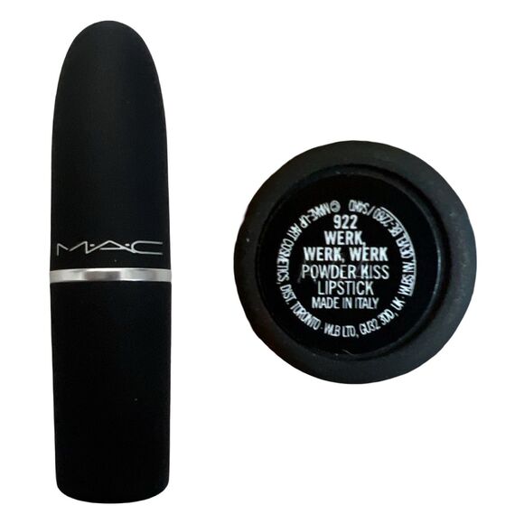 NEW IN BOX MAC Powder Kiss Lipstick - Werk, Werk, Werk 922 - Full Size - Picture 2 of 3